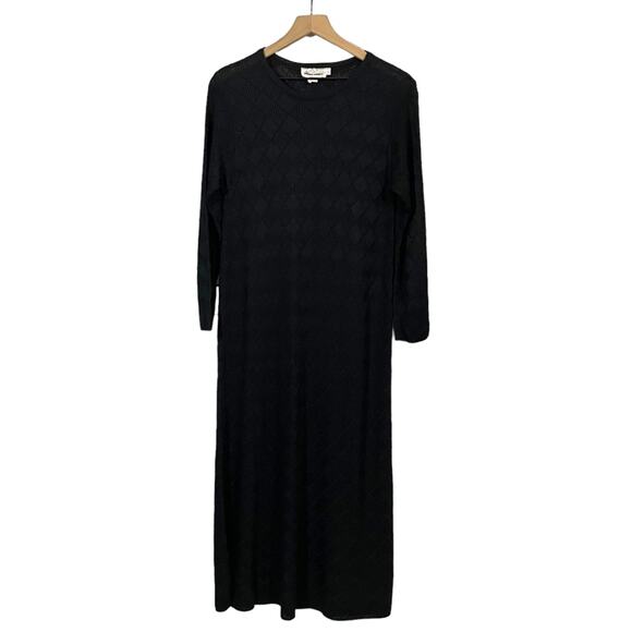 Vintage Brenda French Knit Black Dress - Size 1 - Picture 4 of 10